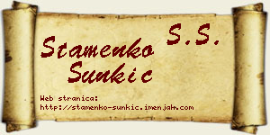 Stamenko Šunkić vizit kartica
